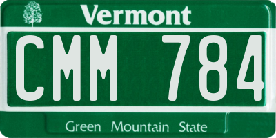 VT license plate CMM784