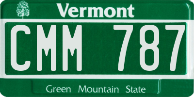 VT license plate CMM787
