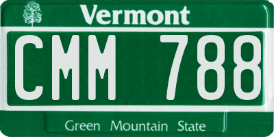 VT license plate CMM788