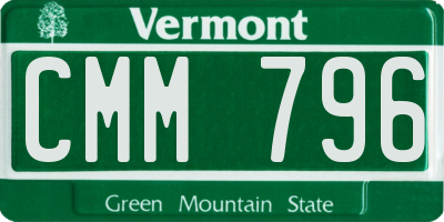 VT license plate CMM796