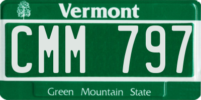 VT license plate CMM797
