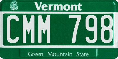 VT license plate CMM798