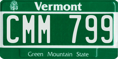 VT license plate CMM799