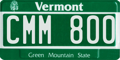 VT license plate CMM800