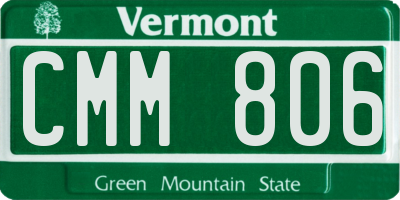 VT license plate CMM806