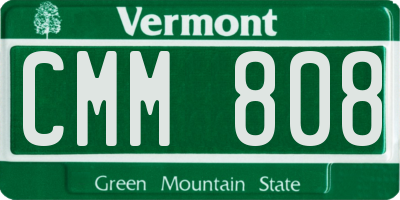 VT license plate CMM808