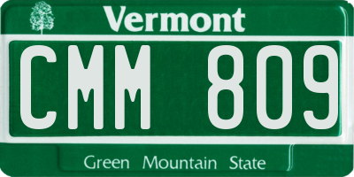 VT license plate CMM809