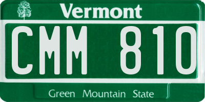 VT license plate CMM810