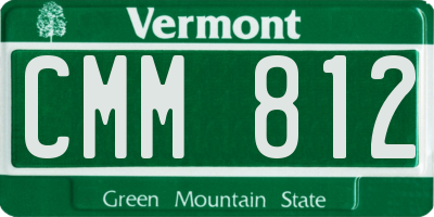 VT license plate CMM812