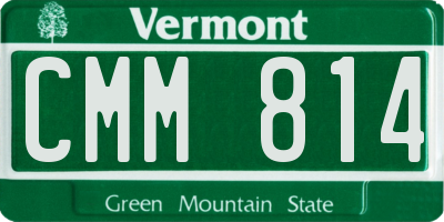 VT license plate CMM814