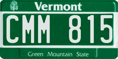 VT license plate CMM815