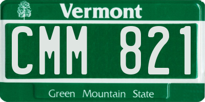 VT license plate CMM821