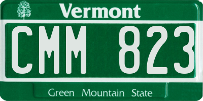 VT license plate CMM823