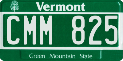 VT license plate CMM825
