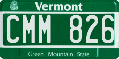 VT license plate CMM826