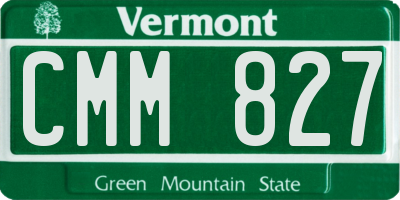 VT license plate CMM827