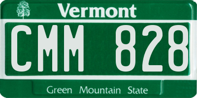 VT license plate CMM828