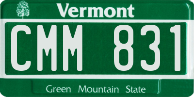VT license plate CMM831
