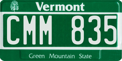 VT license plate CMM835