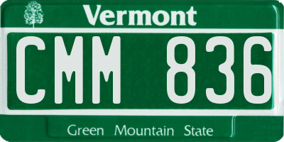 VT license plate CMM836