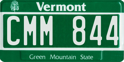 VT license plate CMM844