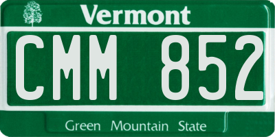 VT license plate CMM852