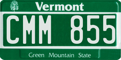 VT license plate CMM855