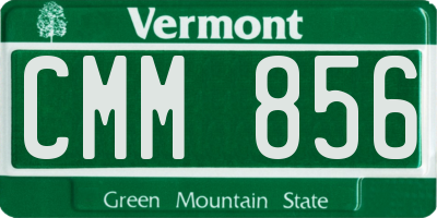 VT license plate CMM856
