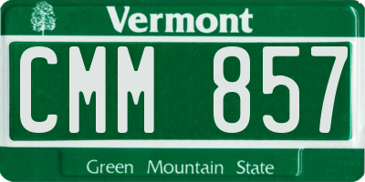 VT license plate CMM857