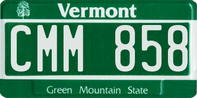 VT license plate CMM858