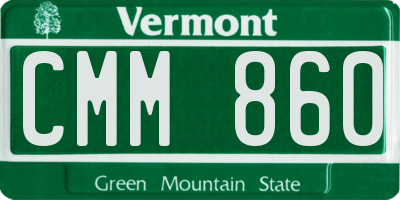 VT license plate CMM860