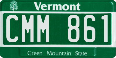 VT license plate CMM861