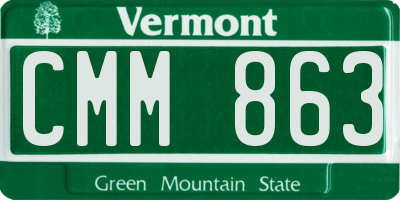 VT license plate CMM863