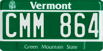 VT license plate CMM864