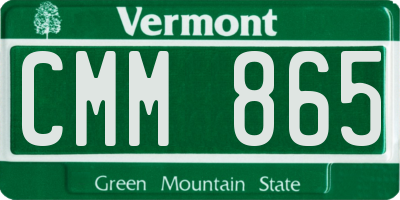VT license plate CMM865