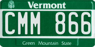 VT license plate CMM866