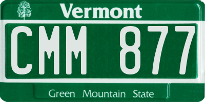 VT license plate CMM877