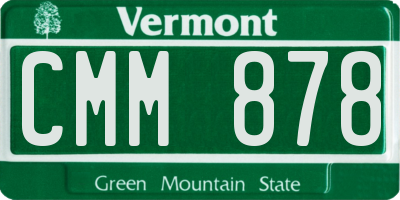 VT license plate CMM878