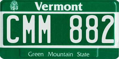 VT license plate CMM882