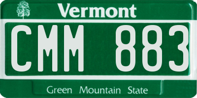VT license plate CMM883