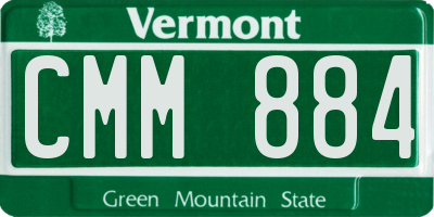 VT license plate CMM884