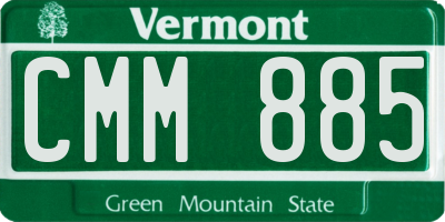 VT license plate CMM885