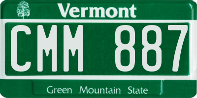 VT license plate CMM887