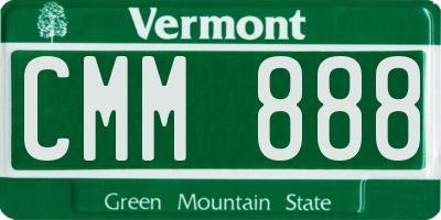 VT license plate CMM888