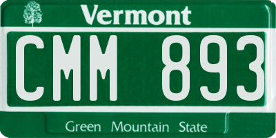 VT license plate CMM893