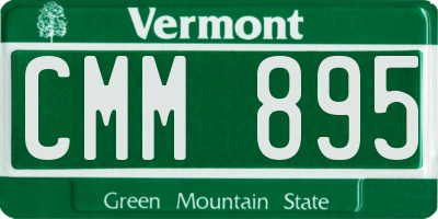 VT license plate CMM895