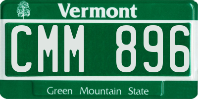 VT license plate CMM896