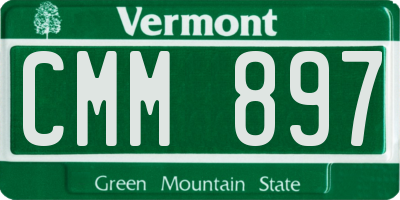 VT license plate CMM897