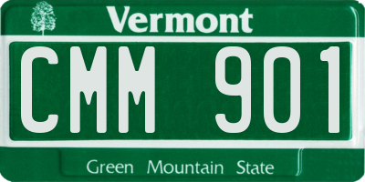 VT license plate CMM901