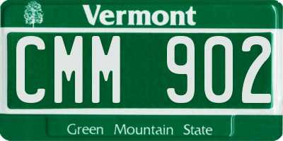 VT license plate CMM902